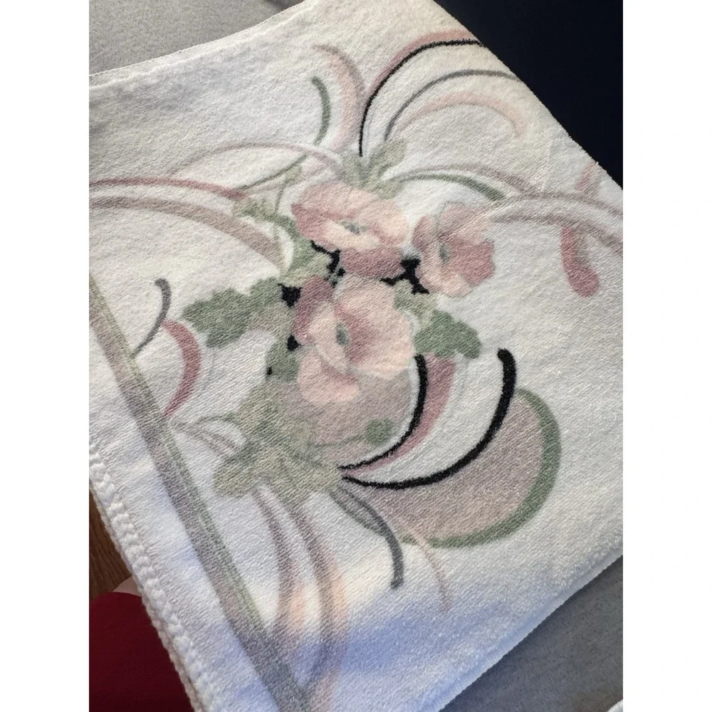 3 VTG Springmaid Flowers Floral‎ Bathroom Bath Hand Face Towel Made In USA